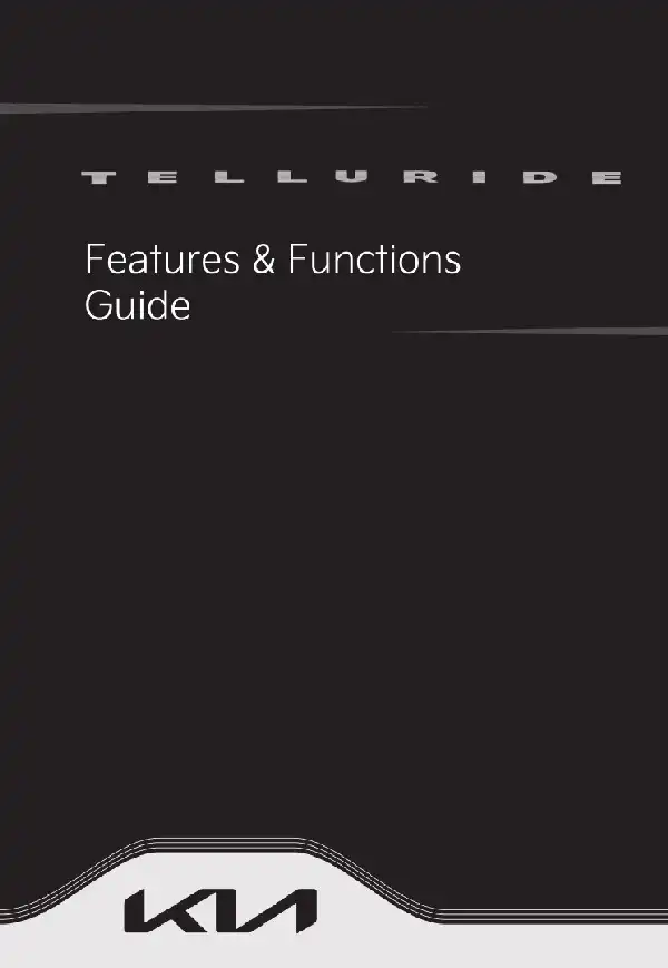 KIA Telluride 2022 MY. Features and Functions Guide