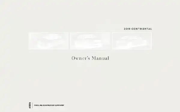 Lincoln Continental 2019 MY. Owner&#39;s Manual