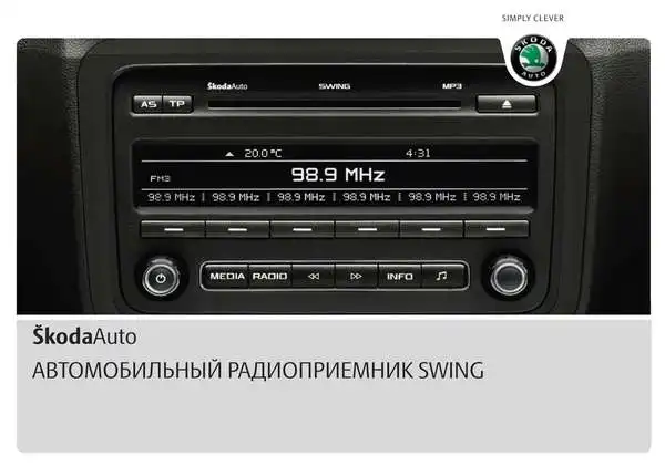 Skoda Yeti 2010 року. Керівництво з експлуатації Audiосистеми Swing