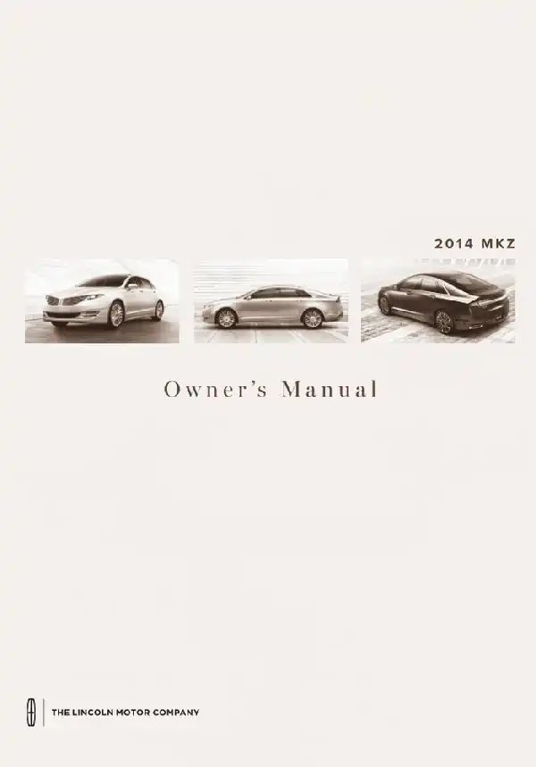 Lincoln MKZ 2014 MY. Owner&#39;s Manual