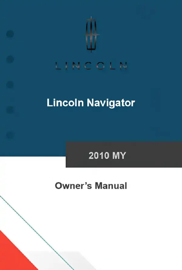 Lincoln Navigator 2010 MY. Owner&#39;s Manual
