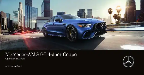 Mercedes-Benz AMG GT 4 Door Coupe 2020 MY. Owner&#39;s Manual