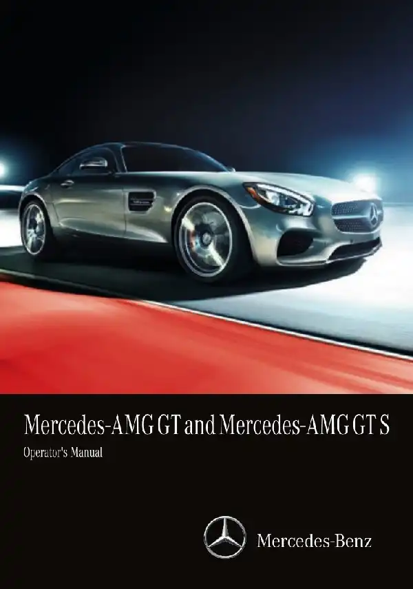Mercedes-бенз AMG GT Coupe 2017 MY. Owner&#39;s Manual