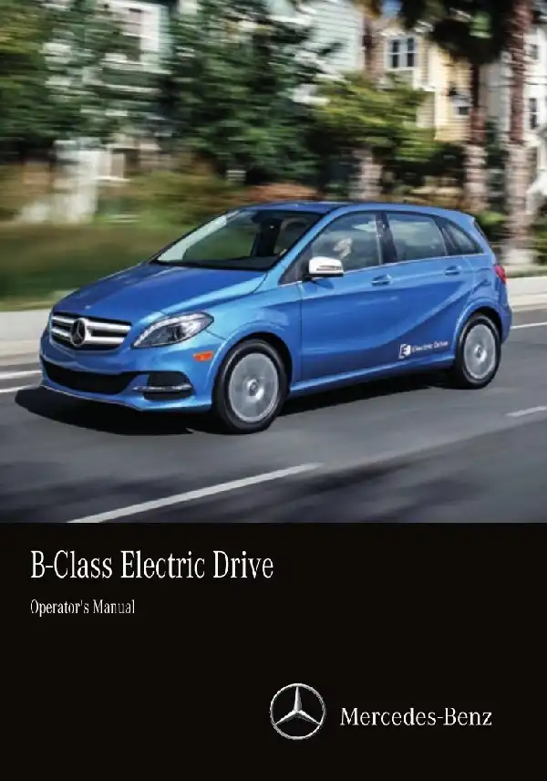 Mercedes-Benz B-Class 2015 MY. Owner&#39;s Manual