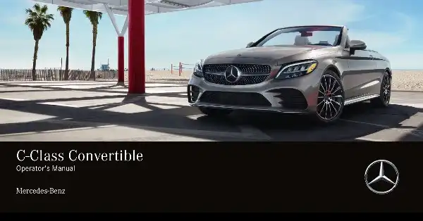 Mercedes-бенз C-Class Cabriolet 2019 MY. Owner&#39;s Manual
