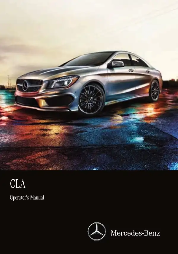 Mercedes-Benz CLA Coupe 2015 MY. Owner&#39;s Manual