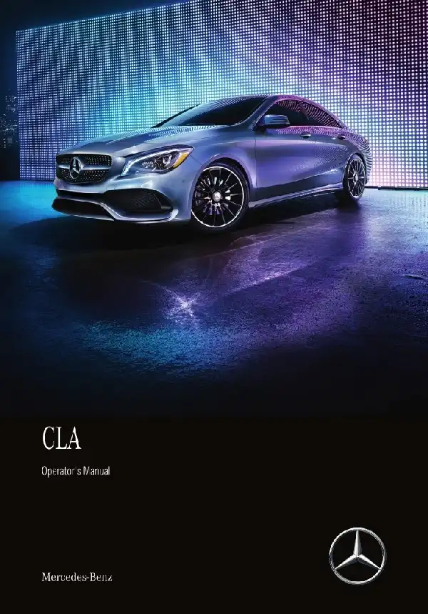 Mercedes-Benz CLA Coupe 2019 MY. Owner&#39;s Manual