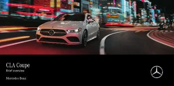 Mercedes-бенз CLA Coupe 2020 MY. Quick Start Guide