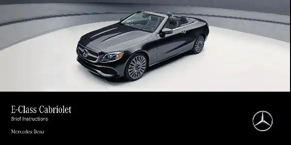 Mercedes-бенз E-Class Cabriolet 2019 MY. Quick Start Guide