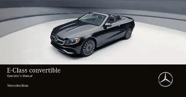 Mercedes-бенз E-Class Cabriolet 2020 MY. Owner&#39;s Manual