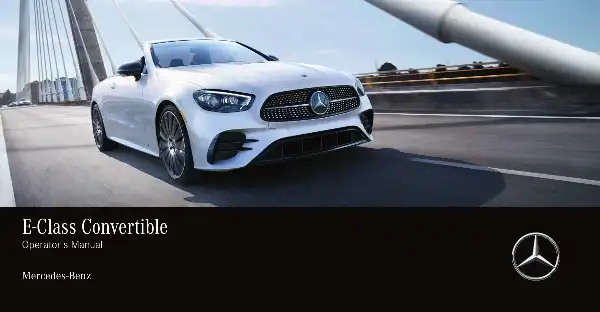 Mercedes-бенз E-Class Cabriolet 2022 MY. Owner&#39;s Manual
