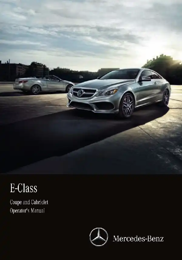 Mercedes-бенз E-Class Coupe 2015 MY. Owner&#39;s Manual
