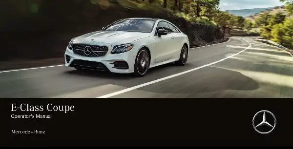 Mercedes-бенз E-Class Coupe 2019 MY. Owner&#39;s Manual
