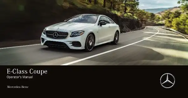 Mercedes-бенз E-Class Coupe 2020 MY. Owner&#39;s Manual