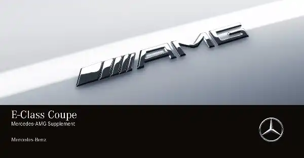 Mercedes-бенз E-Class Coupe AMG 2020 MY. Owner&#39;s Manual