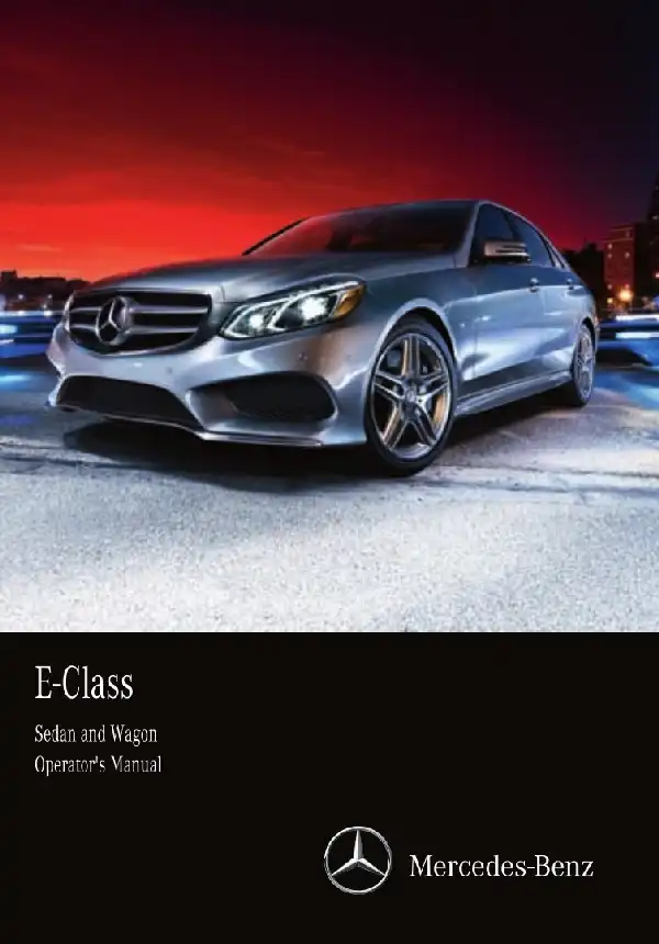Mercedes-Benz E-Class Sedan 2015 MY. Owner&#39;s Manual