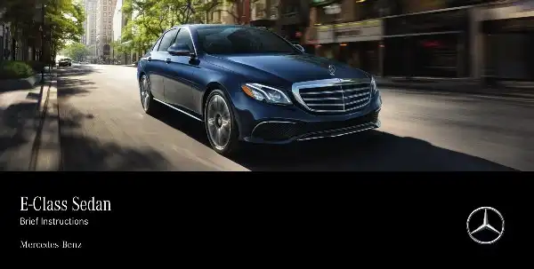 Mercedes-Benz E-Class Sedan 2019 MY. Quick Start Guide