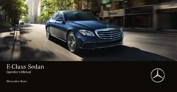 Mercedes-бенз E-Class Sedan 2020 MY. Owner&#39;s Manual
