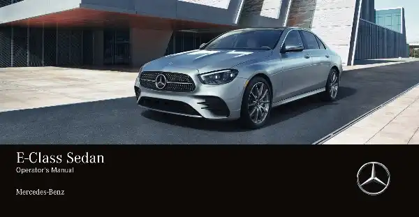 Mercedes-бенз E-Class Sedan 2021 MY. Owner&#39;s Manual