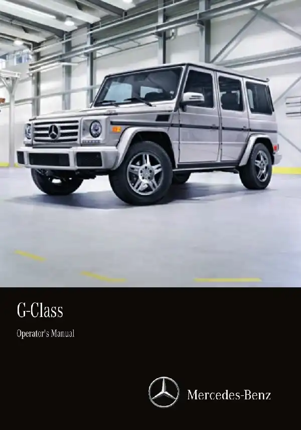 Mercedes-Benz G-Class 2017 MY. Owner&#39;s Manual