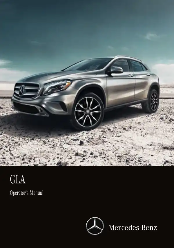 Mercedes-бенз GLA SUV 2015 MY. Owner&#39;s Manual