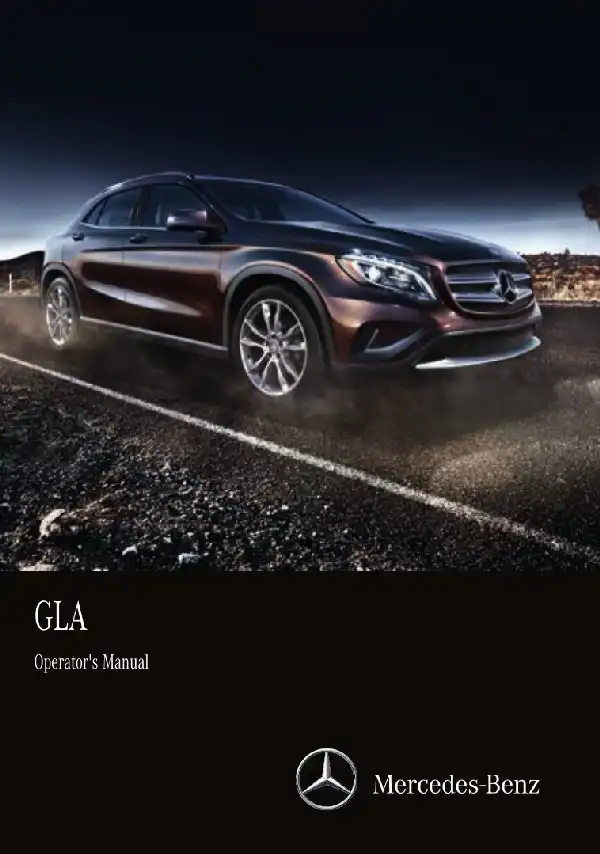 Mercedes-бенз GLA SUV 2017 MY. Owner&#39;s Manual
