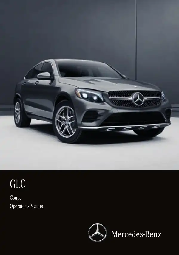 Mercedes-бенз GLC Coupe 2017 MY. Owner&#39;s Manual