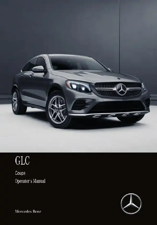 Mercedes-бенз GLC Coupe 2018 MY. Owner&#39;s Manual