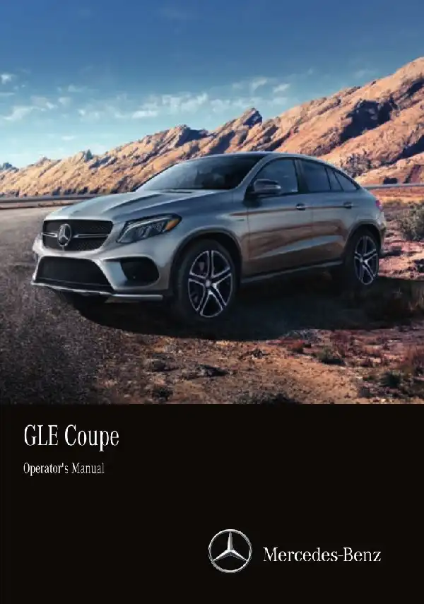 Mercedes-бенз GLE Coupe 2017 MY. Owner&#39;s Manual