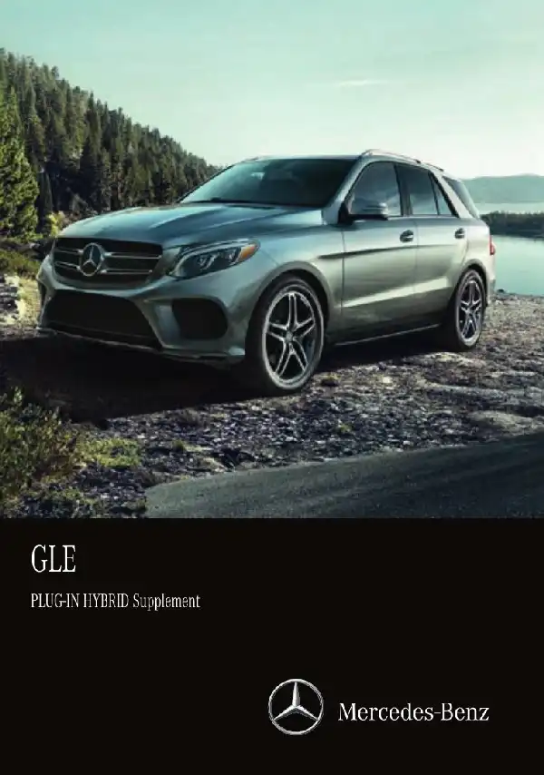 Mercedes-бенз GLE SUV Hybrid 2017 MY. Owner&#39;s Manual