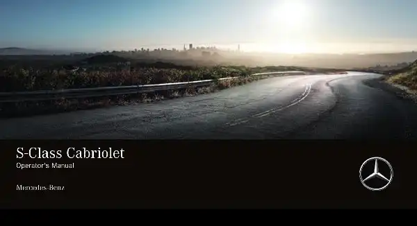 Mercedes-бенз S-Class Cabriolet 2018 MY. Owner&#39;s Manual