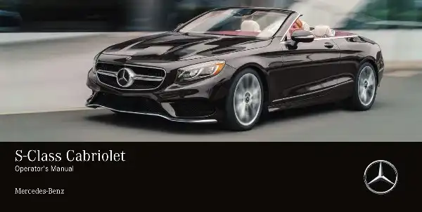 Mercedes-Benz S-Class Cabriolet 2019 MY. Owner&#39;s Manual