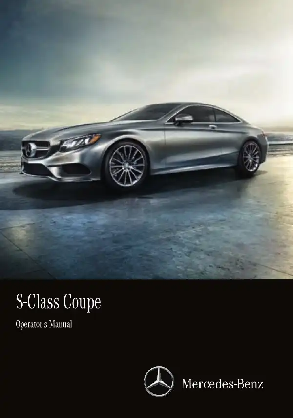 Mercedes-бенз S-Class Coupe 2017 MY. Owner&#39;s Manual