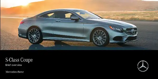Mercedes-Benz S-Class Coupe 2019 MY. Quick Start Guide