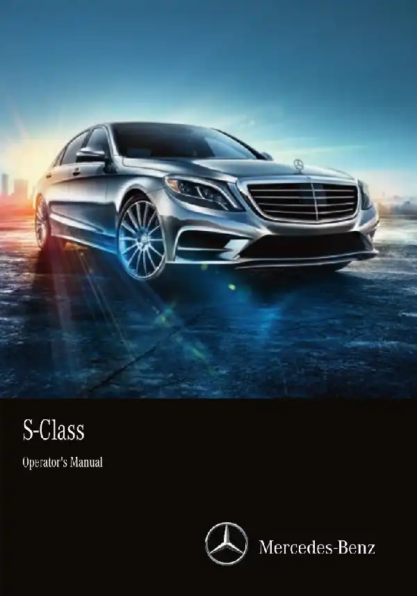 Mercedes-Benz S-Class Sedan 2017 MY. Owner&#39;s Manual