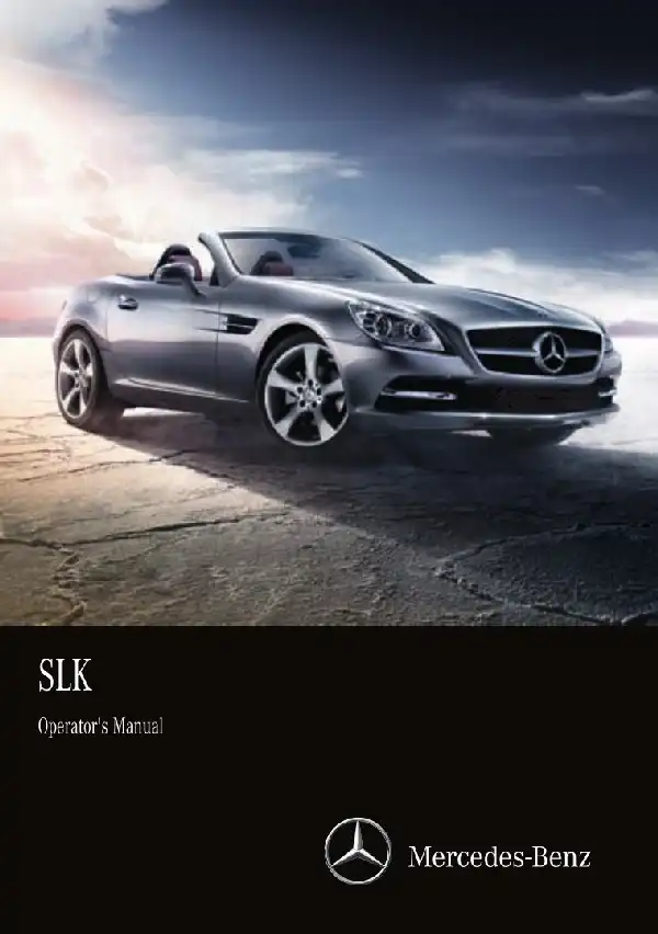 Mercedes-Benz SLK Roadster 2015 MY. Owner&#39;s Manual