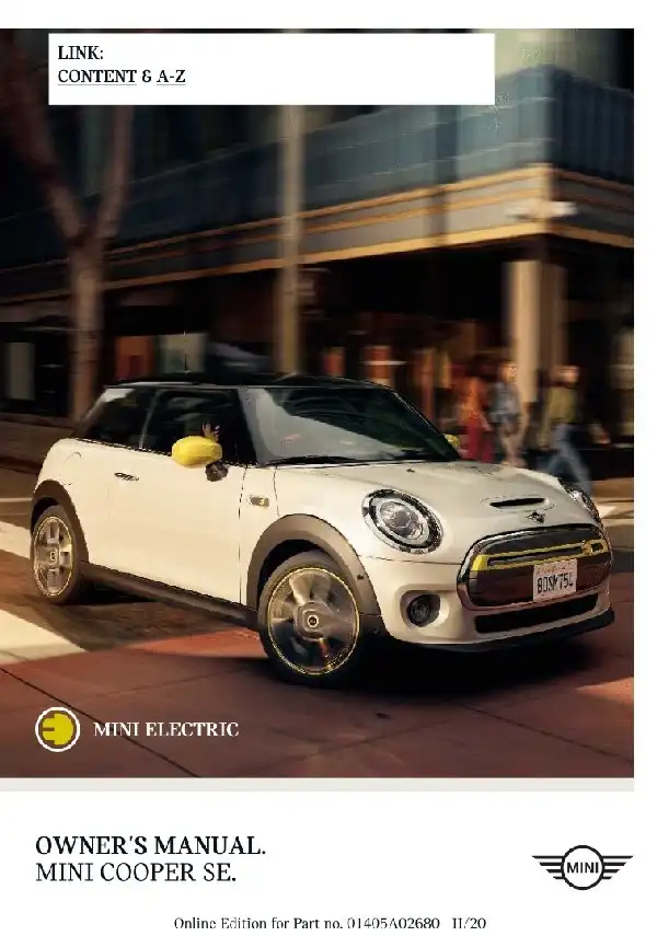 Міні Hardtop SE Electric 2021 MY. Owner&#39;s Manual