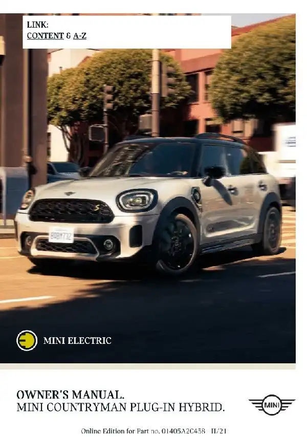 Mini SE Countryman 2022 MY. Owner&#39;s Manual
