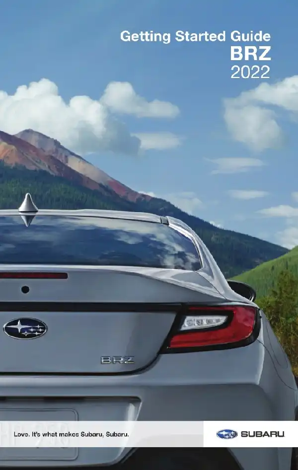 Subaru BRZ 2021 MY. Getting Started Guide