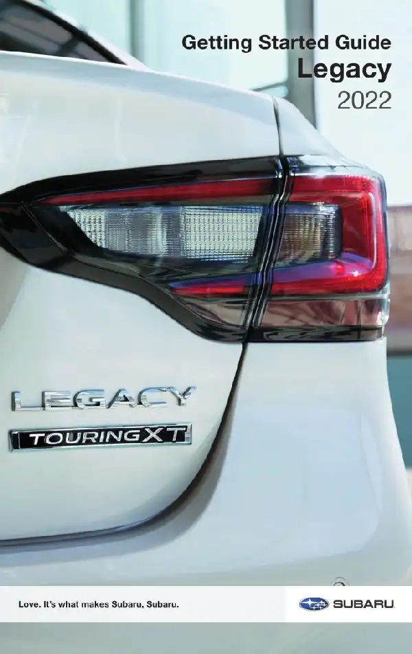 Subaru Legacy 2021 MY. Getting Started Guide