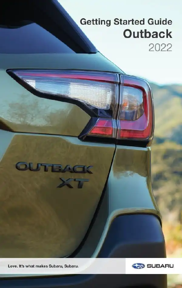 Subaru Outback 2021 MY. Getting Started Guide