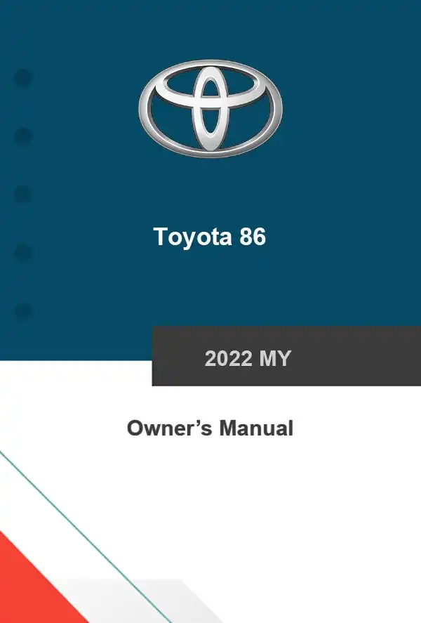 Toyota 86 2022 MY. Owner&#39;s Manual