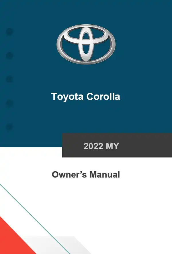 Toyota Corolla 2022 MY. Owner&#39;s Manual