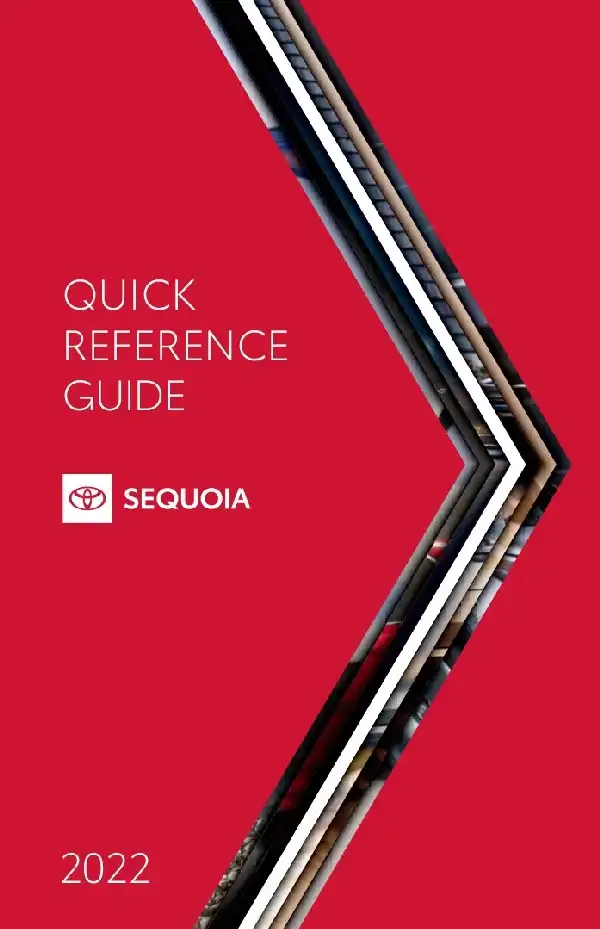 Toyota Sequoia 2022 MY. Quick Reference Guide