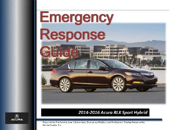 Acura RLX Sport Hybrid 2014-2016 MY. Emergency Response Guide