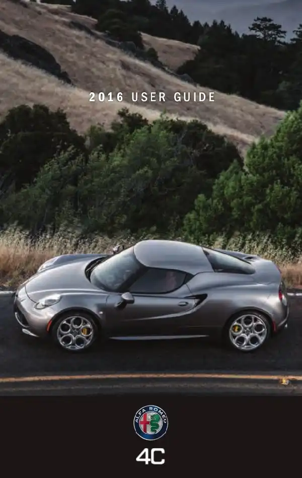 Alfa Romeo 4C Coupe 2016 MY. User Guide