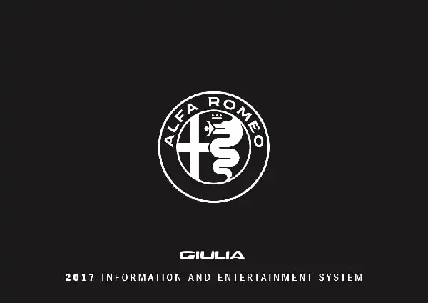 Alfa Romeo Giulia 2017 MY. Radio Owner&#39;s Manual Supplement