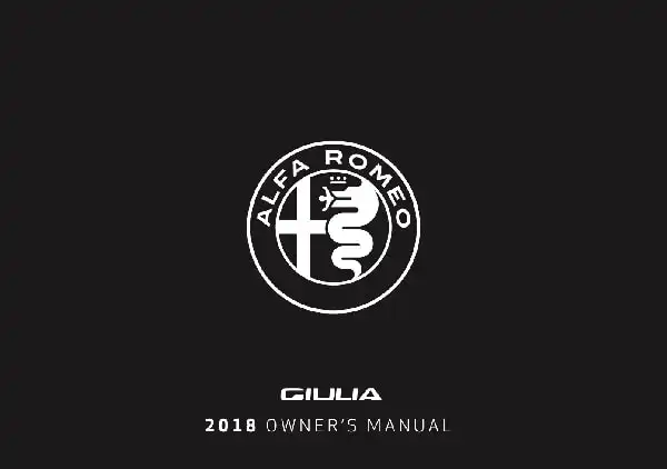 Alfa Romeo Giulia 2018 MY. Owner&#39;s Manual