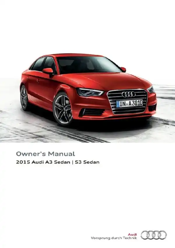 Audi A3, S3 2015 MY. Owner&#39;s Manual