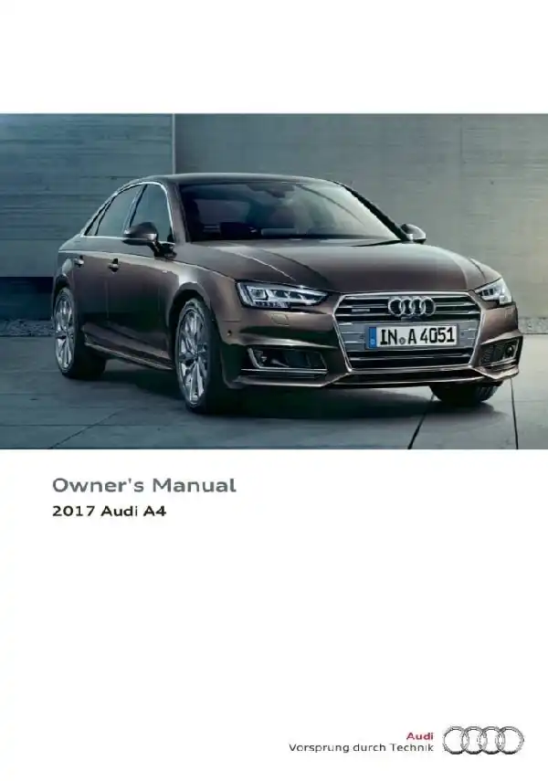Audi A4, S4 2017 MY. Owner&#39;s Manual
